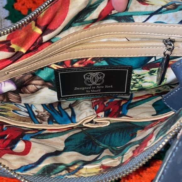 SUMMER SALE Sharif 🌹Vintage NY Designer Leather Studded Purse w/ Silver Lock - Picture 9 of 16